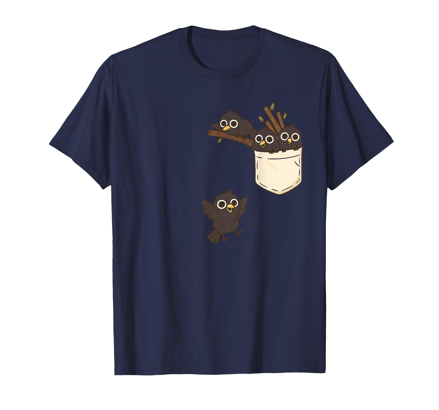 Funny Crow Cute Playing T-Shirt