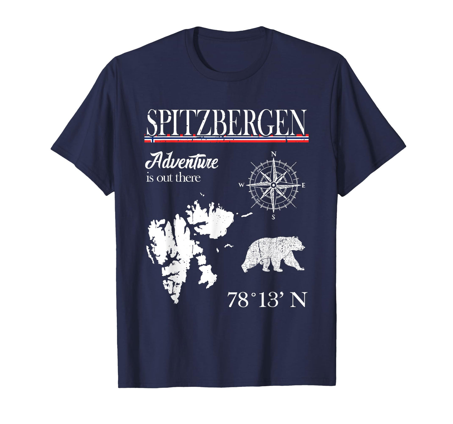Spitzbergen Svalbard - Adventure Is Out There - Norway Flag T-Shirt