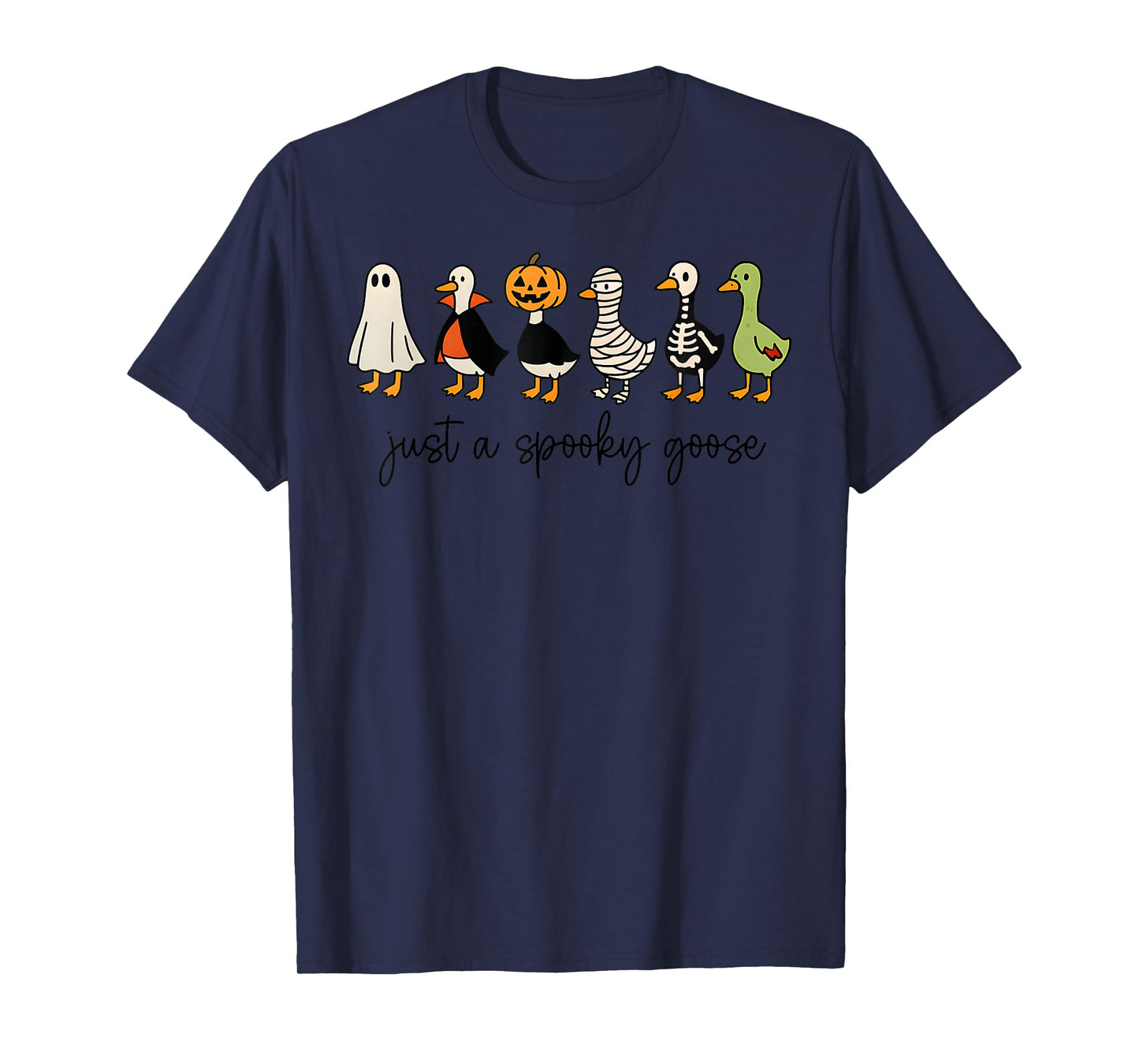 Just A Spooky Goose Halloween Silly Goose Funny Halloween T-Shirt