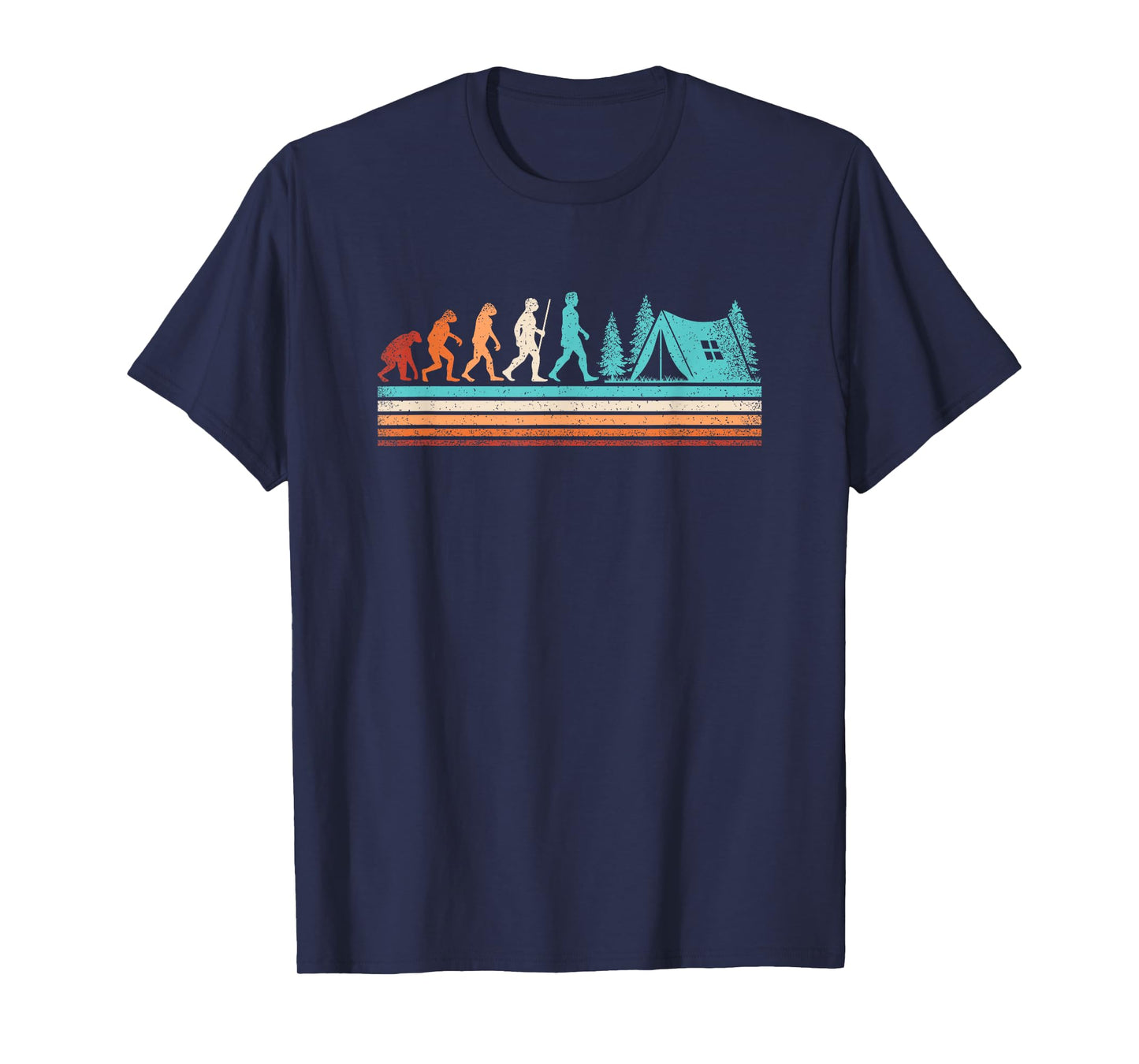 Retro Camping Evolution Outdoor Nature Camper Hiking Camping T-Shirt