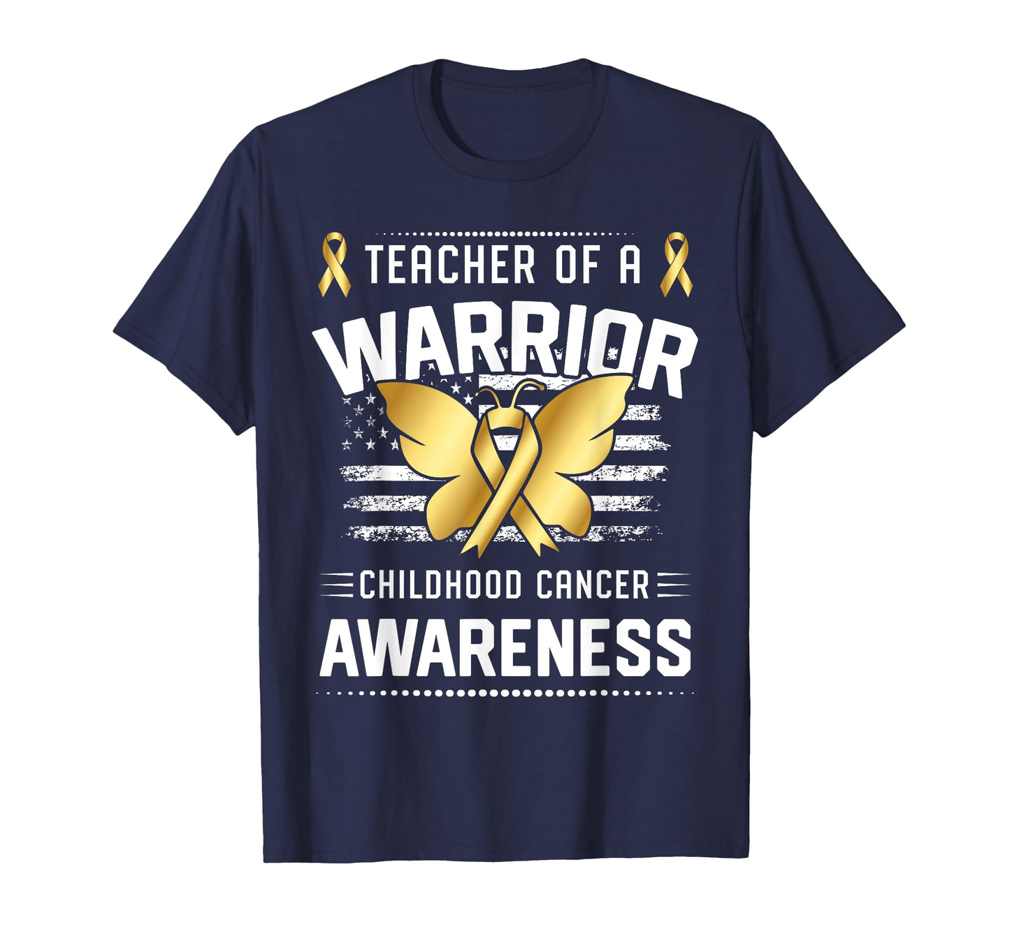 Teacher Of A Warrior Childhood Cancer Awareness T-Shirt