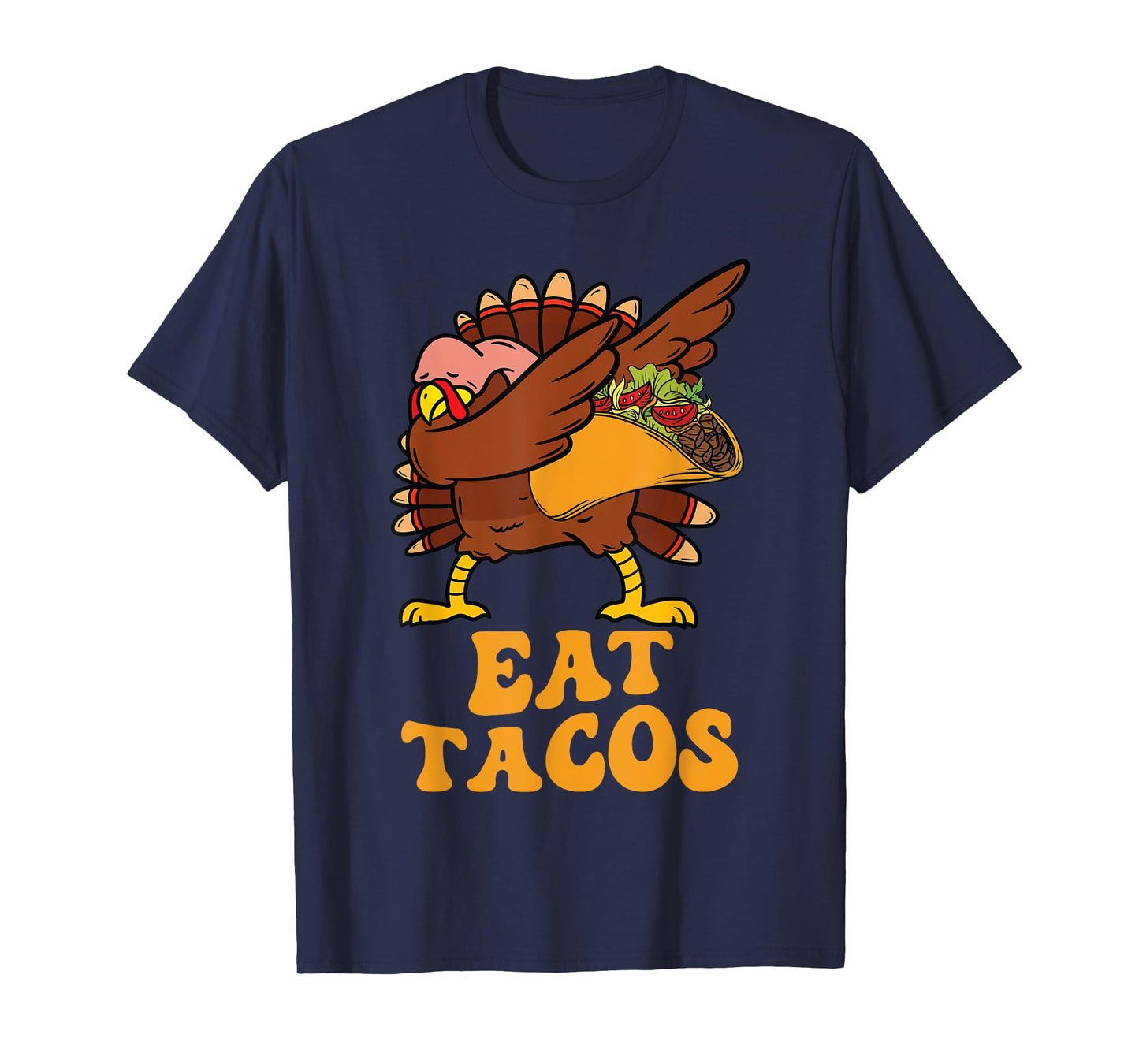 Thanksgiving Turkey Eat Tacos Funny Turkey Vegan Kids Boys T-Shirt