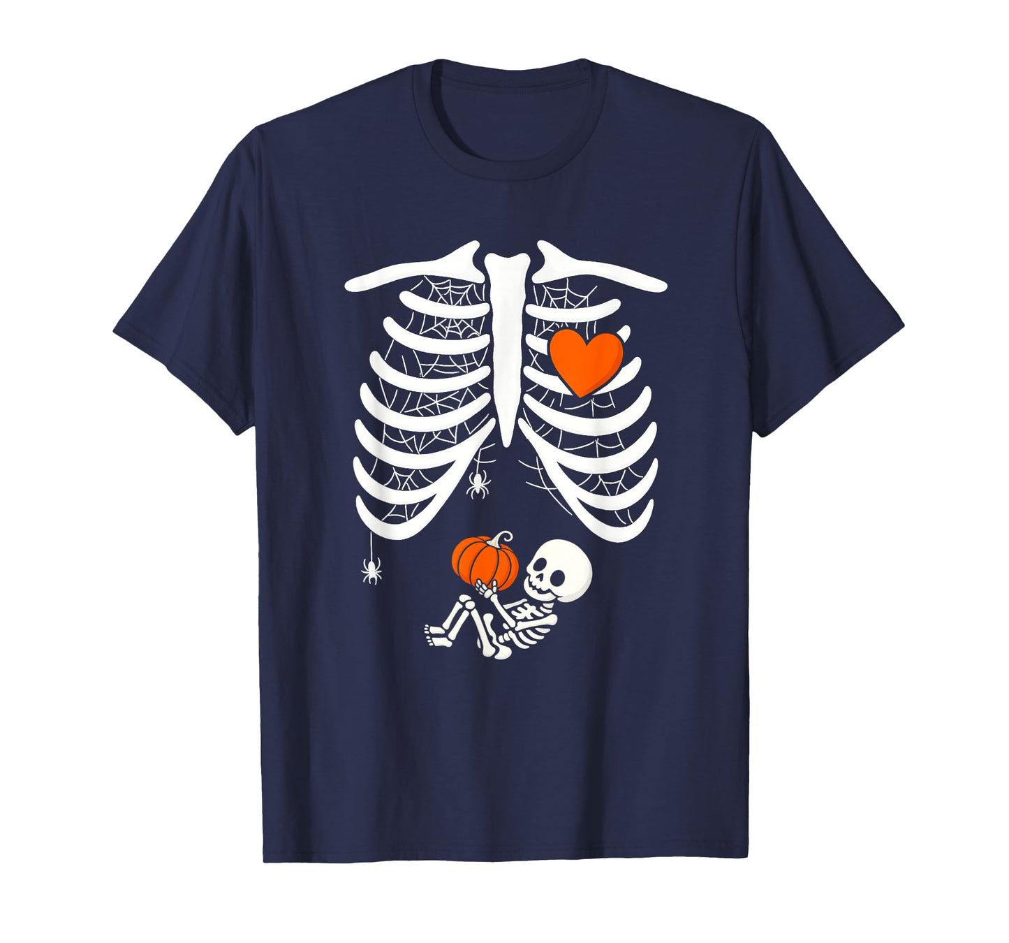 Skeleton Baby Pregnant Xray Rib Cage for Fall Halloween T-Shirt