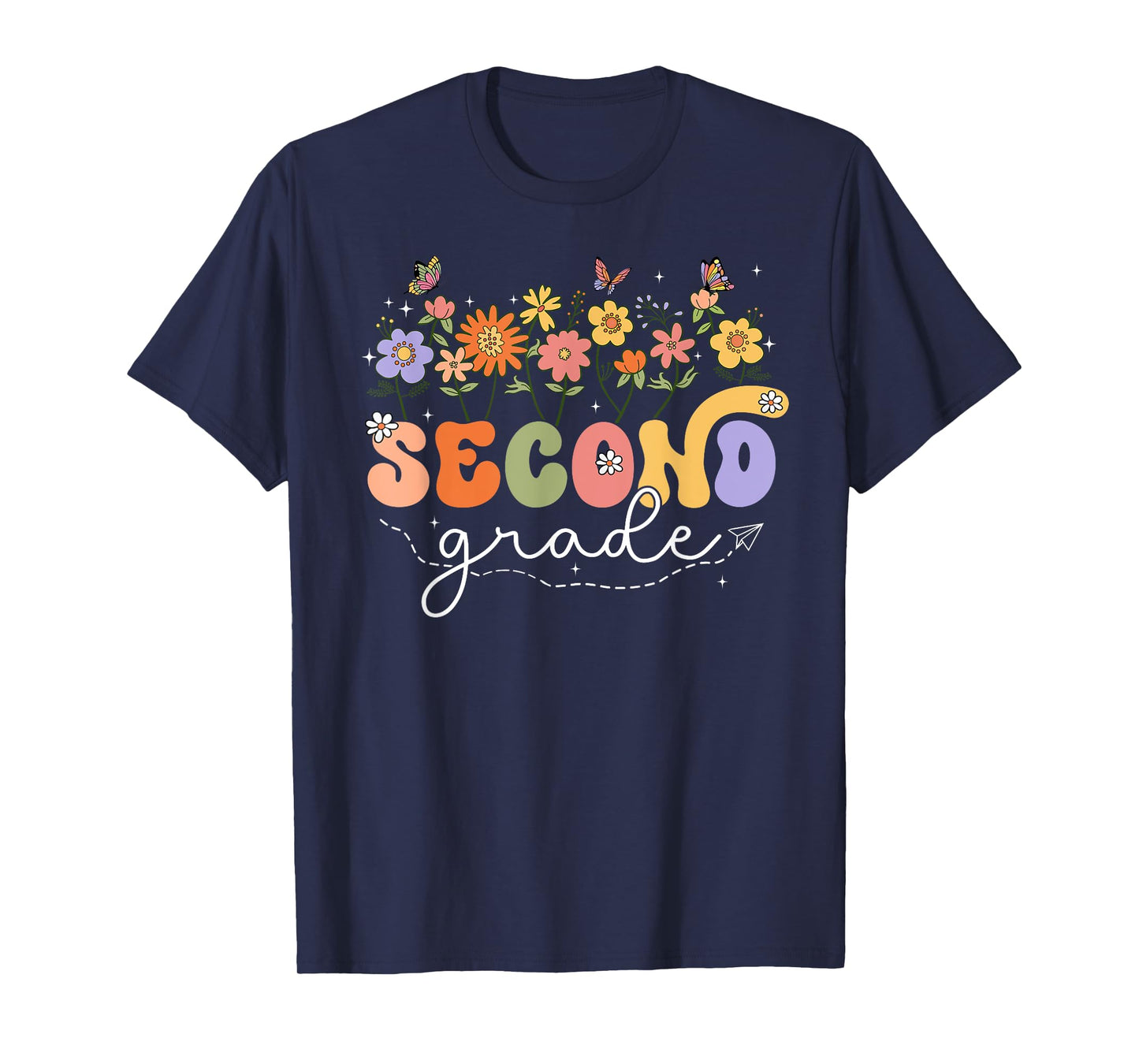 2nd Second Grade Teacher Wildflower Back To School Floral T-Shirt