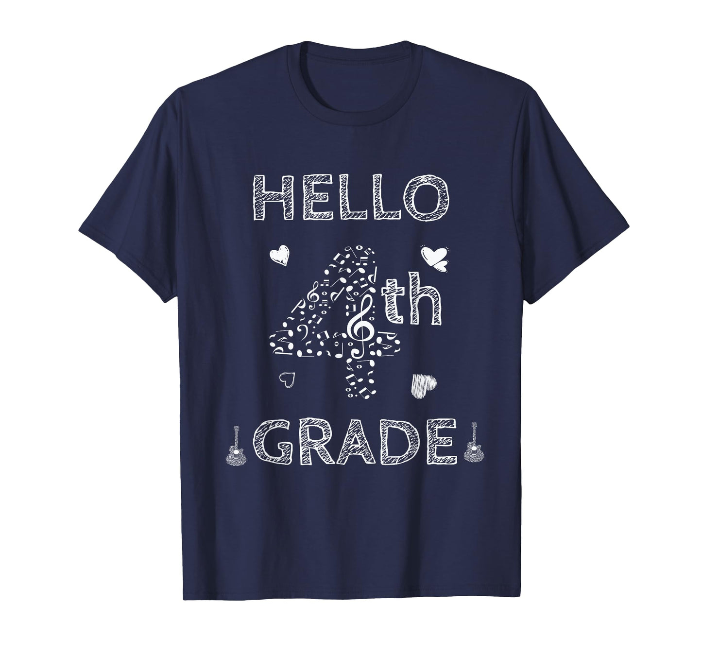 Back To School tee 4th Grade shirt hello fourth grade music T-Shirt