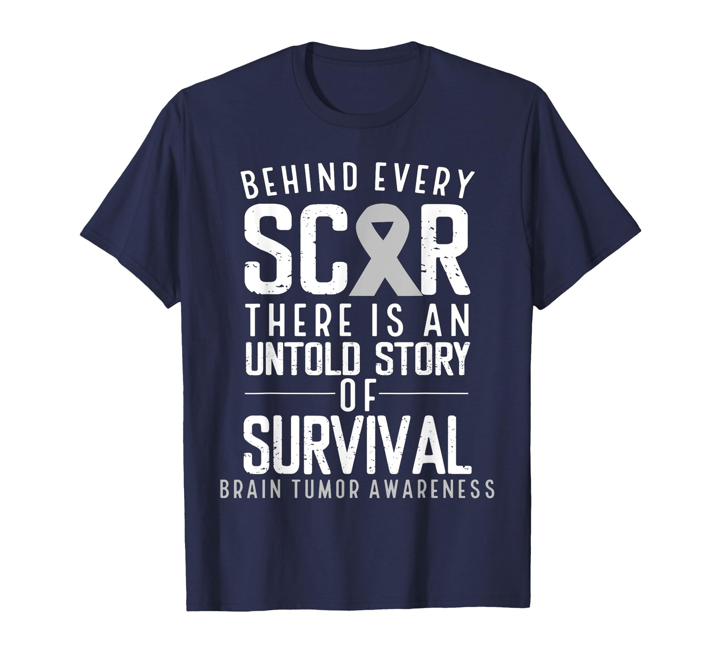 Glioblastoma Multirome Warrior Month Day Survivor Brain Cancer Awareness Survivor Grey Ribbon Brain Tumor T-Shirt
