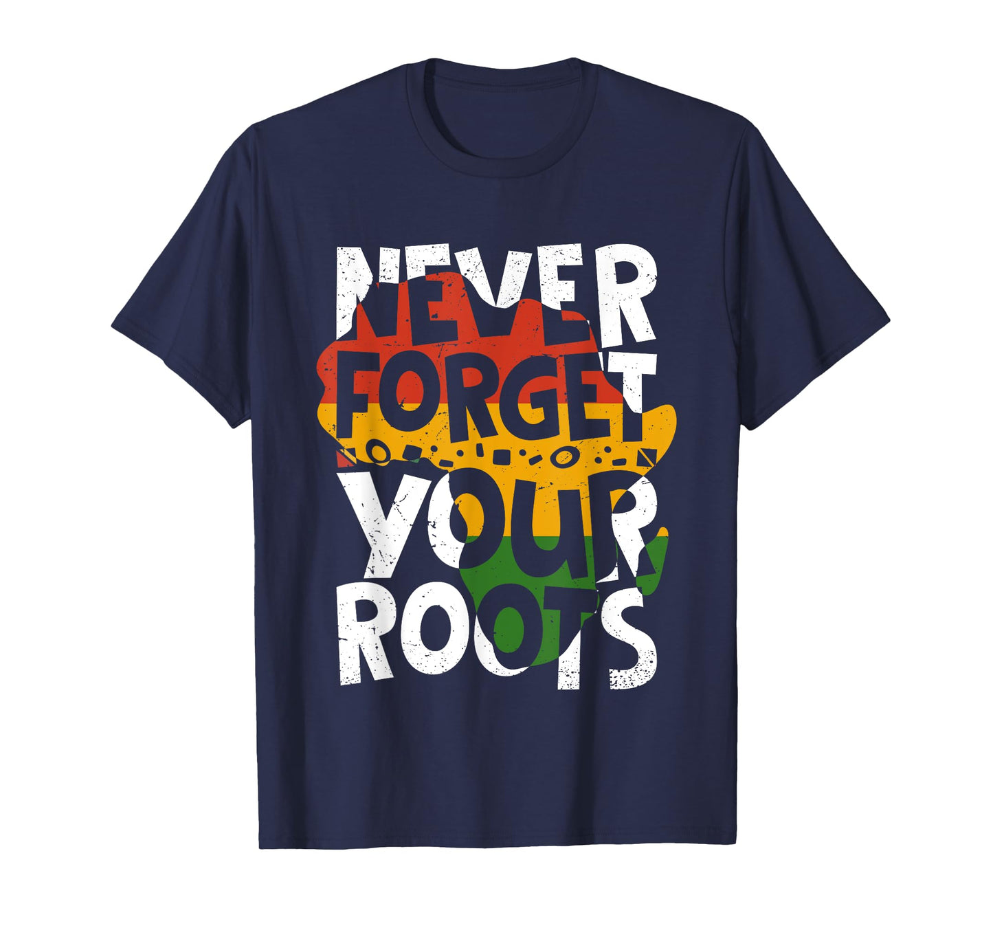 Never Forget Your Roots Afro American Black History Month T-Shirt