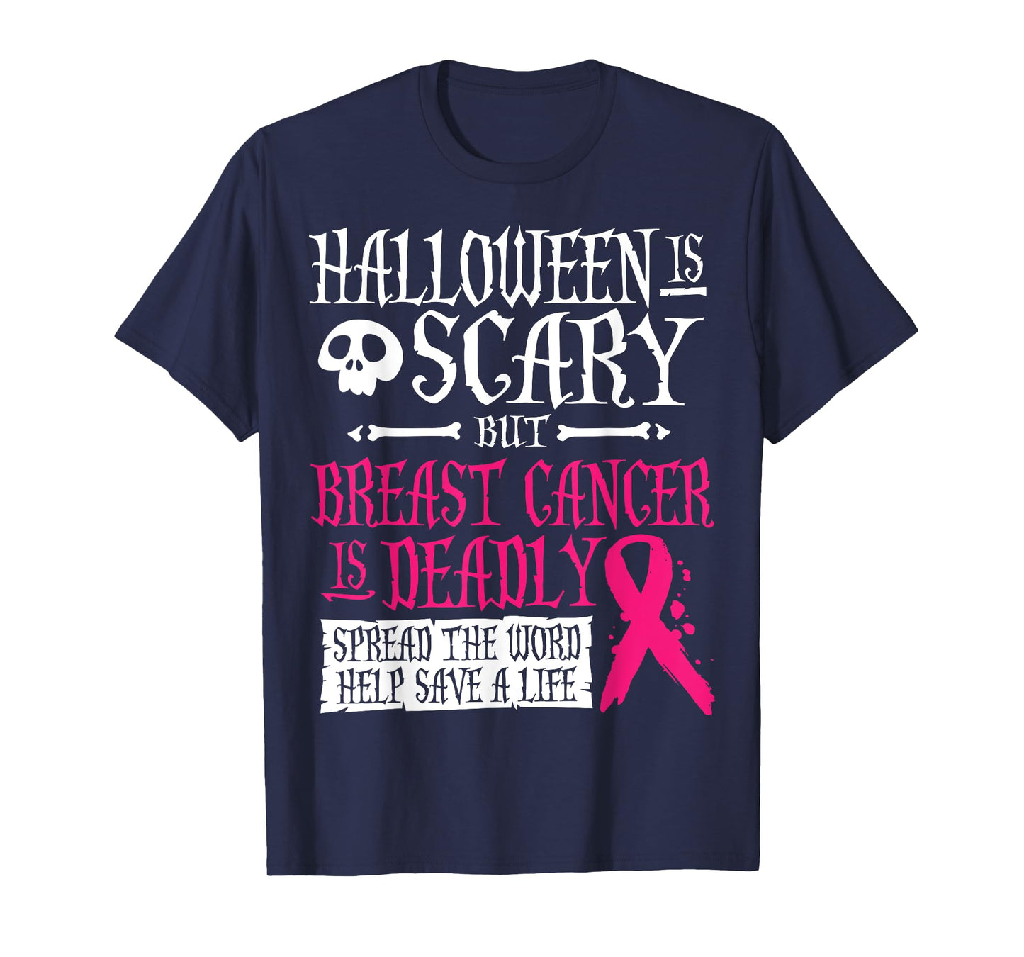 Halloween Costume Breast Cancer Awareness T-Shirt