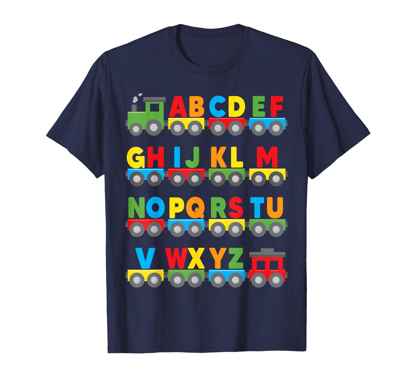 Alphabet Toy Train Colorful Letters learn ABCs boy girl kids T-Shirt