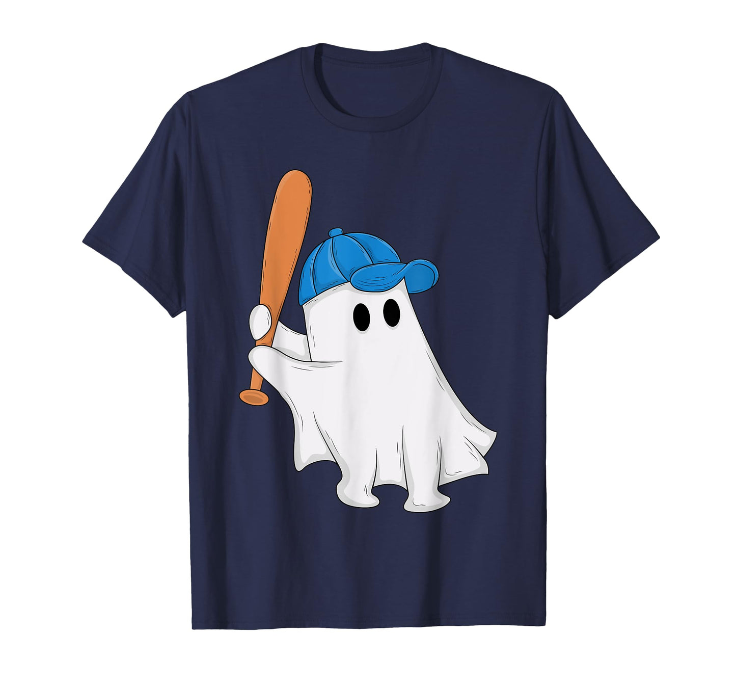 Funny Boo Ghost Baseball Player Halloween Costume T-Shirt