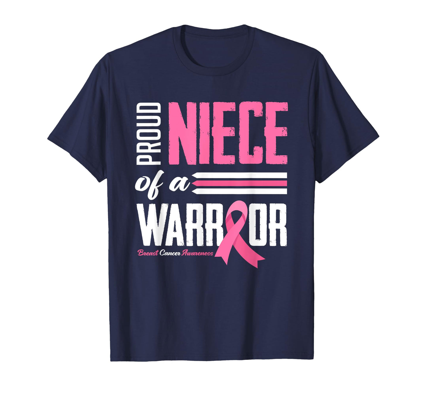 Proud Niece Of A Warrior Aunt Breast Cancer Awareness T-Shirt