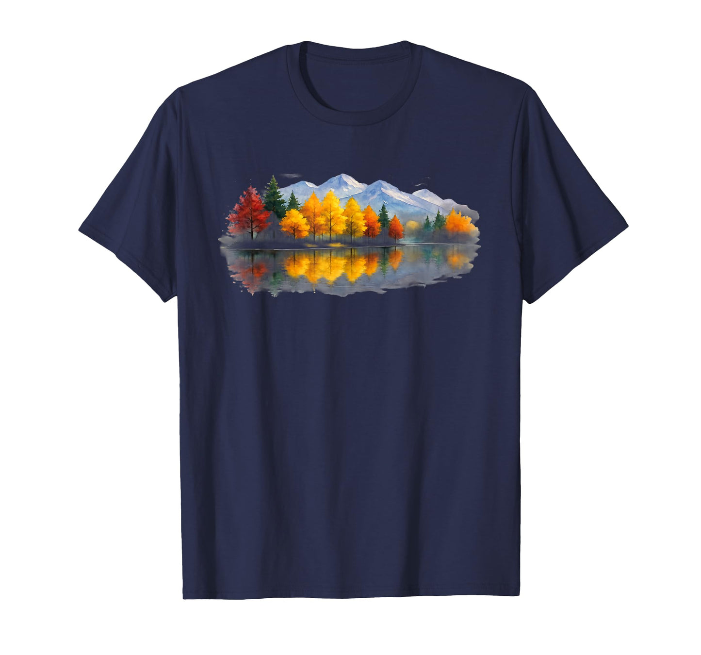 Nature Reflection Forest Trees Lake Landscape Outdoor Wildlife T-Shirt