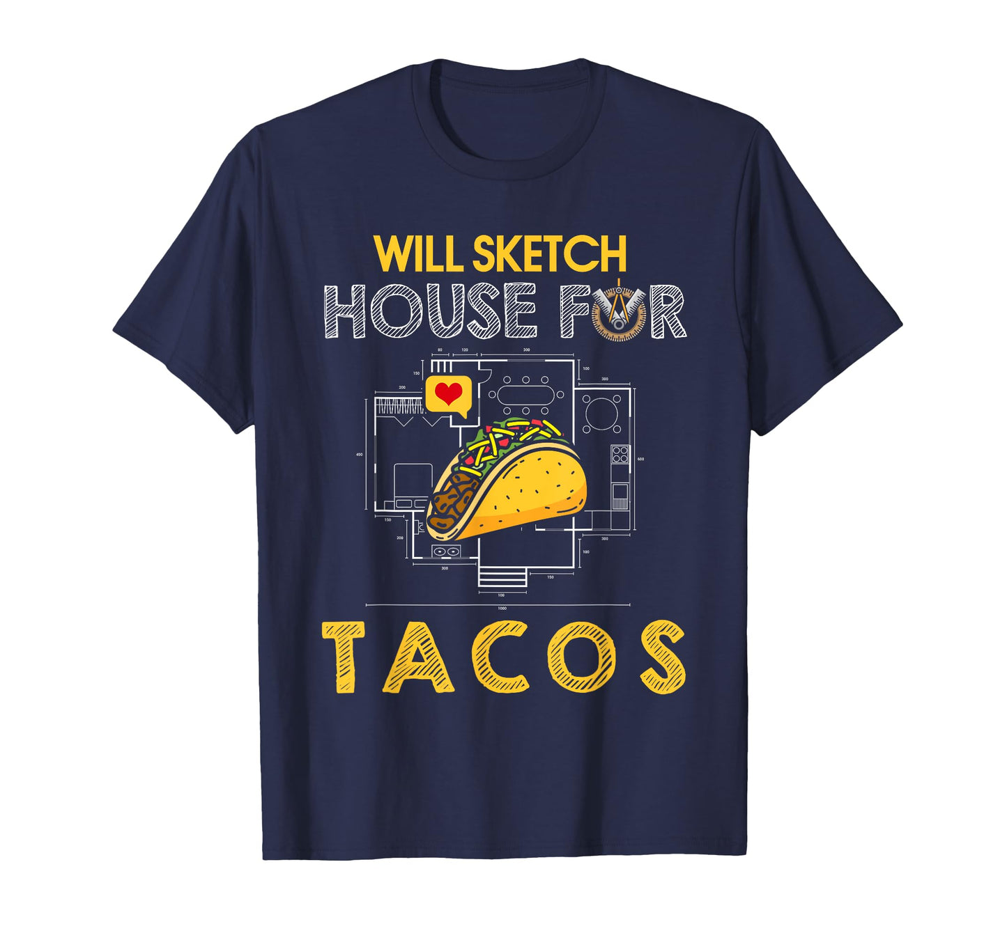 Architect Taco Shirt Architecture Taco Lover Architect Gift T-Shirt