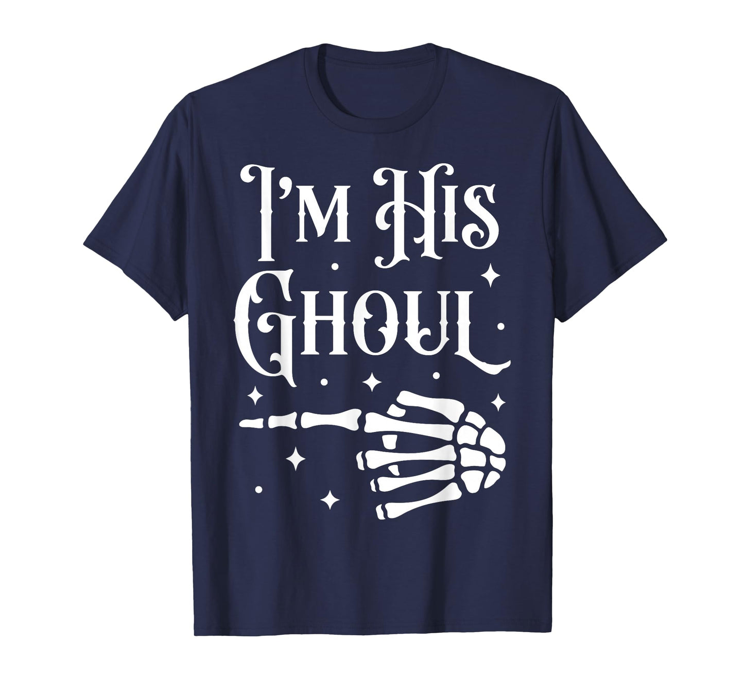 I’m Her Boo I’m His Ghoul Halloween Couple Matching Skeleton T-Shirt