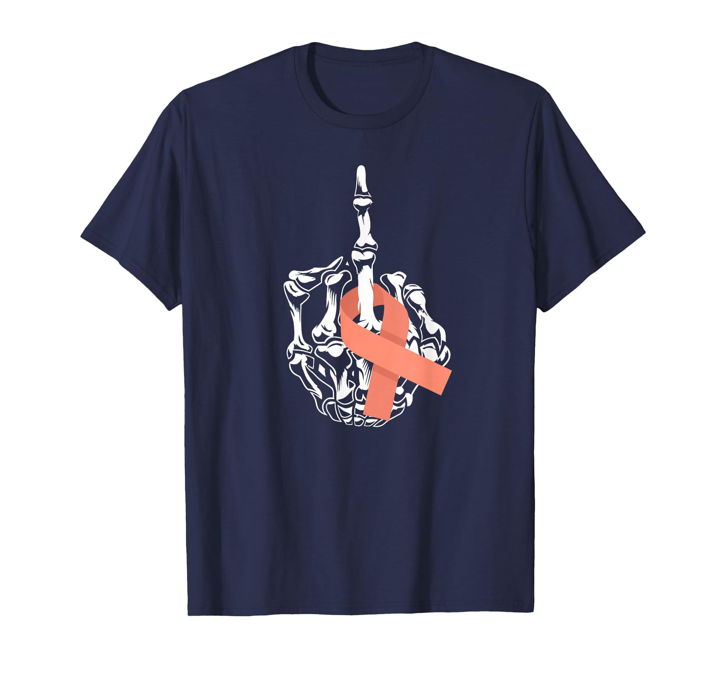 Fuck Uterine Cancer Middle Finger Uterus Cancer Awareness T-Shirt