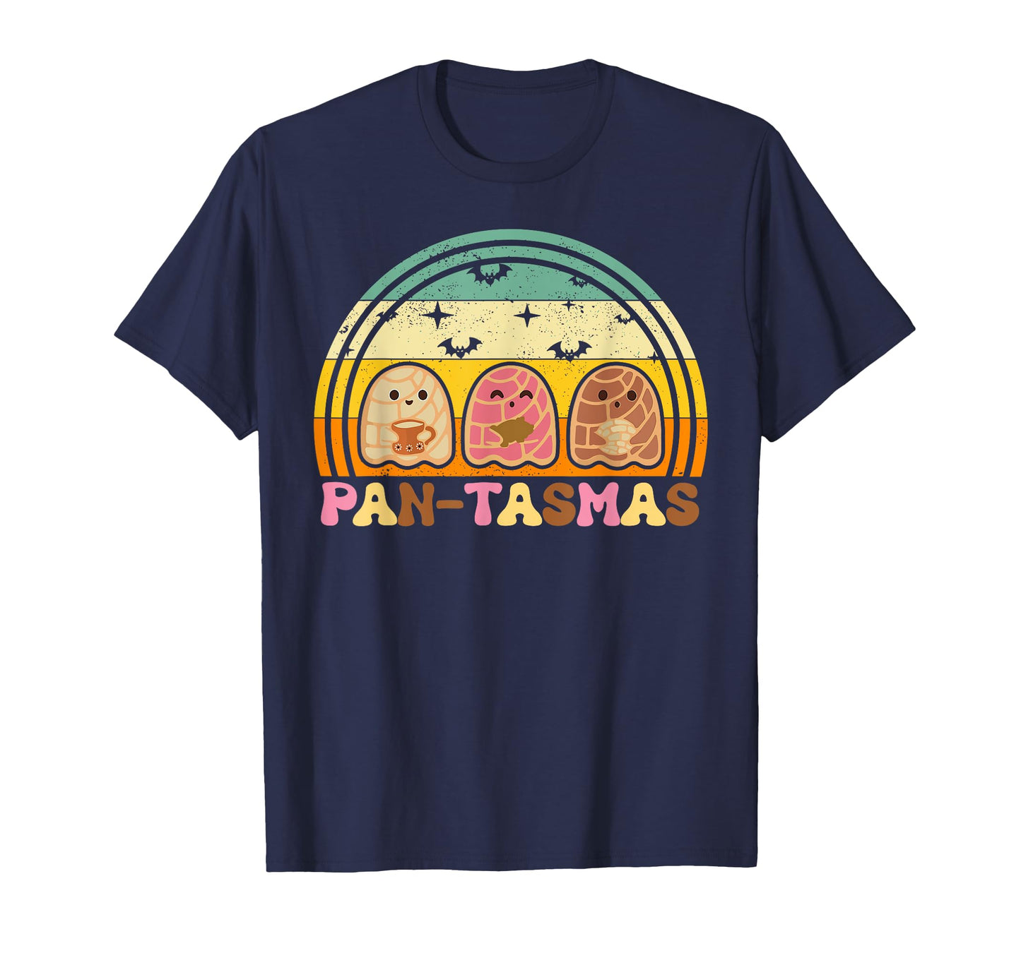 Pantasmas Ghost Vintage Halloween Mexican Spooky Conchas T-Shirt