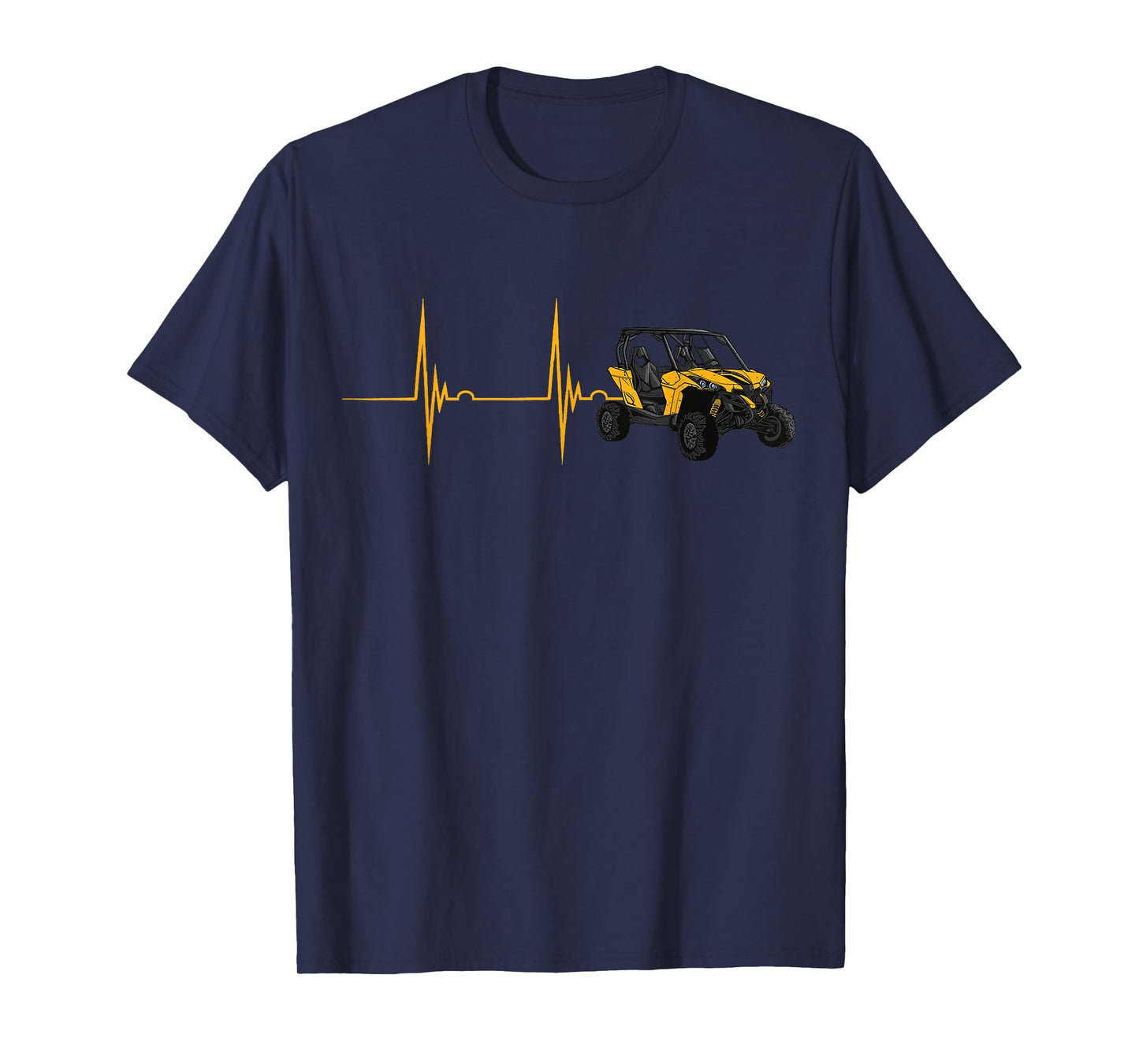 SXS All-Terrain Vehicle Heartbeat ECG Pulse ATV Quad Bike T-Shirt