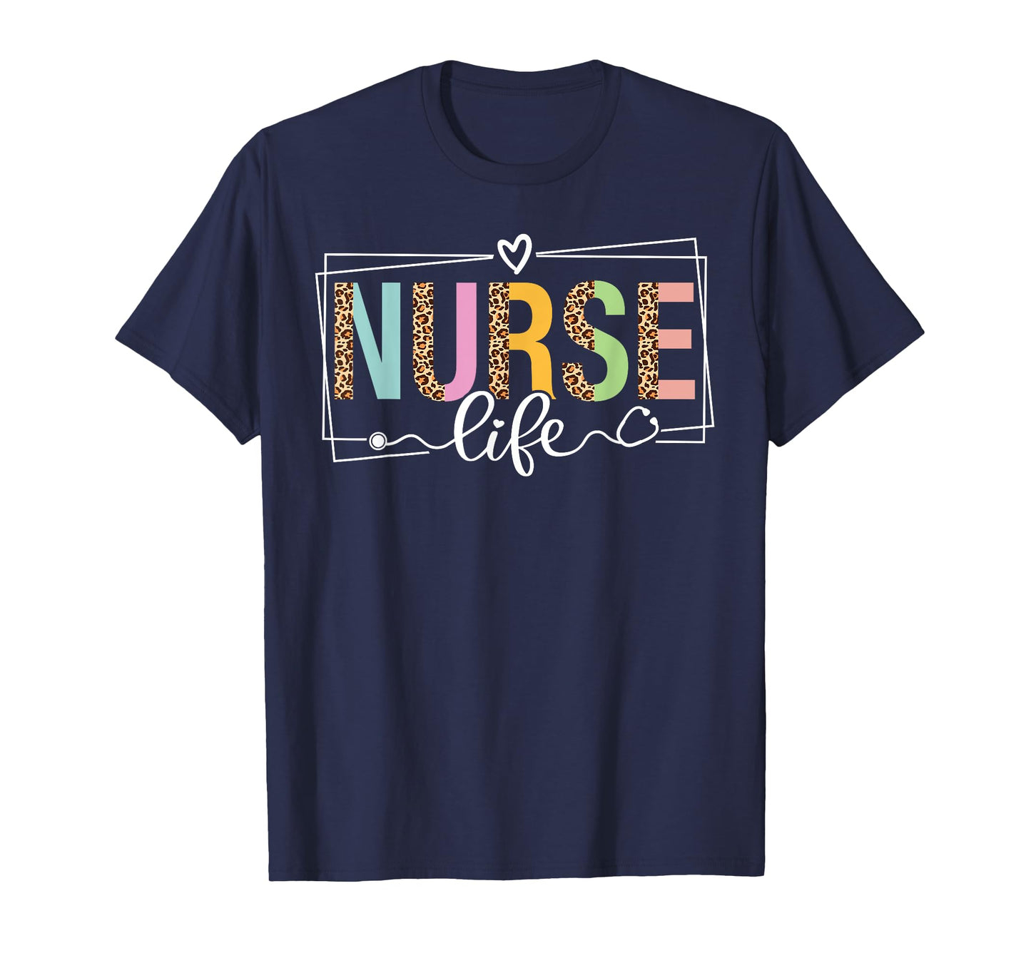 Nurse Life RN LPN CNA Nurse Week Healthcare Leopard Women T-Shirt