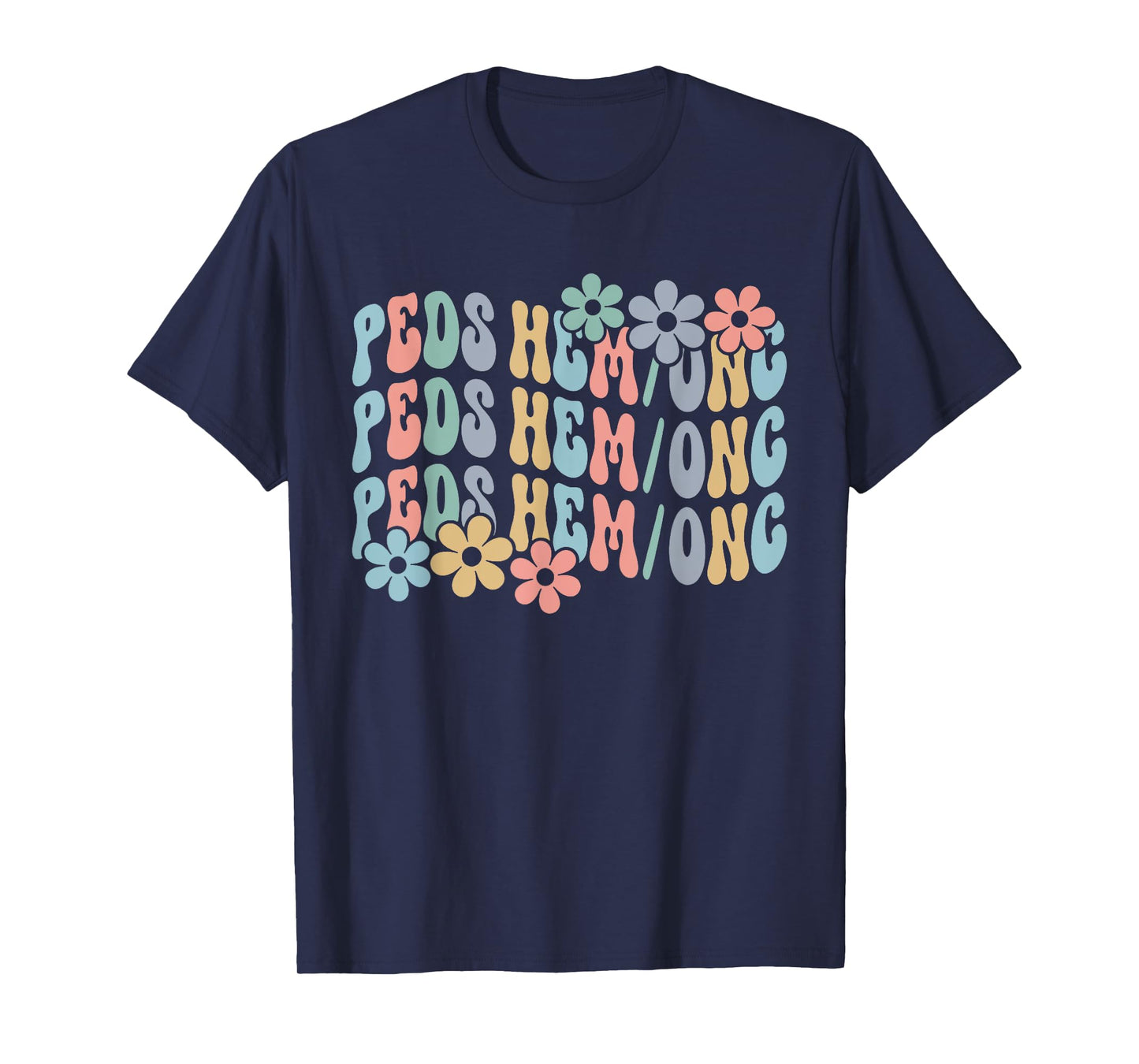 Retro Pediatric Hematology Oncology Boho Cancer Nurse T-Shirt