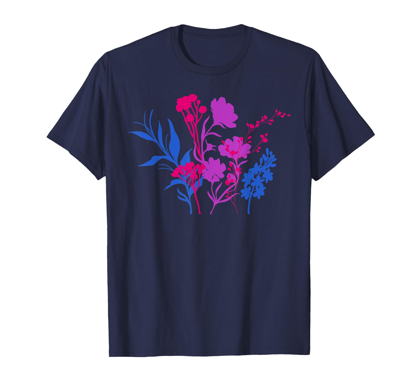 Bisexual Pride Floral Bouquet Bi Colors Aesthetic T-Shirt