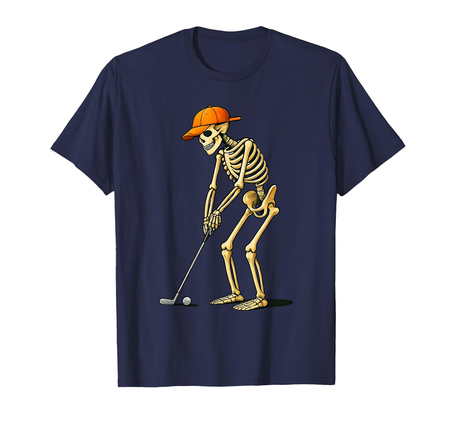Skeleton Golf Funny Halloween Golfing Sports Golfer Dad T-Shirt