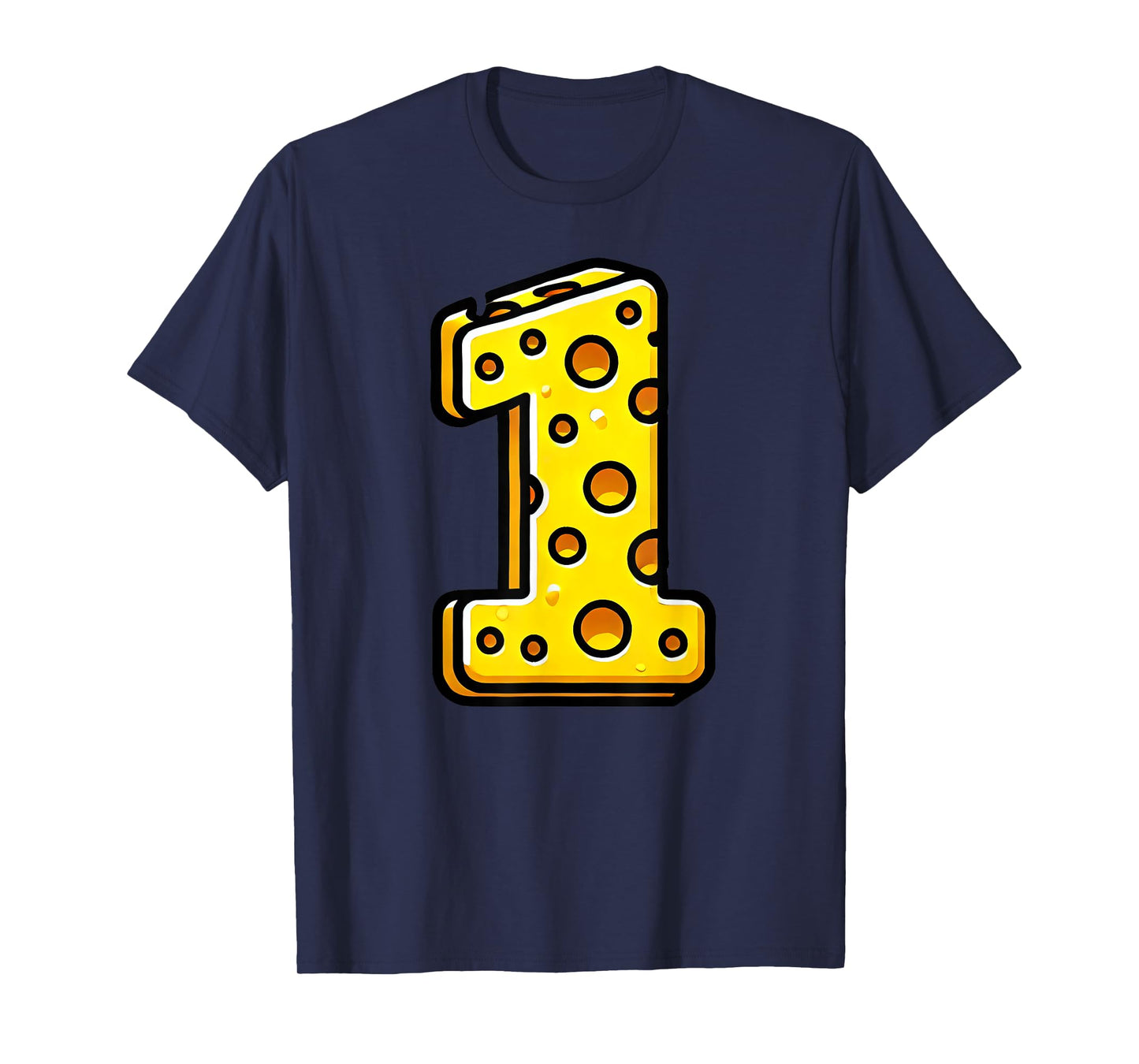 Happy 1st Birthday Cheese Number Boys Girls Kids T-Shirt