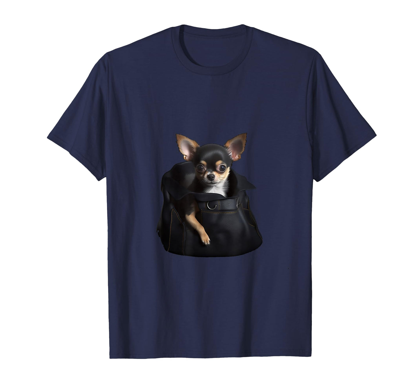 Funny Chihuahua In Pocket Cute Dog Month Dad Animal Shelter T-Shirt