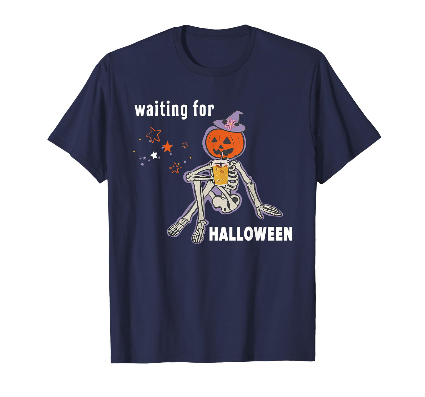 Spooky Skeleton Waiting for Halloween T-Shirt