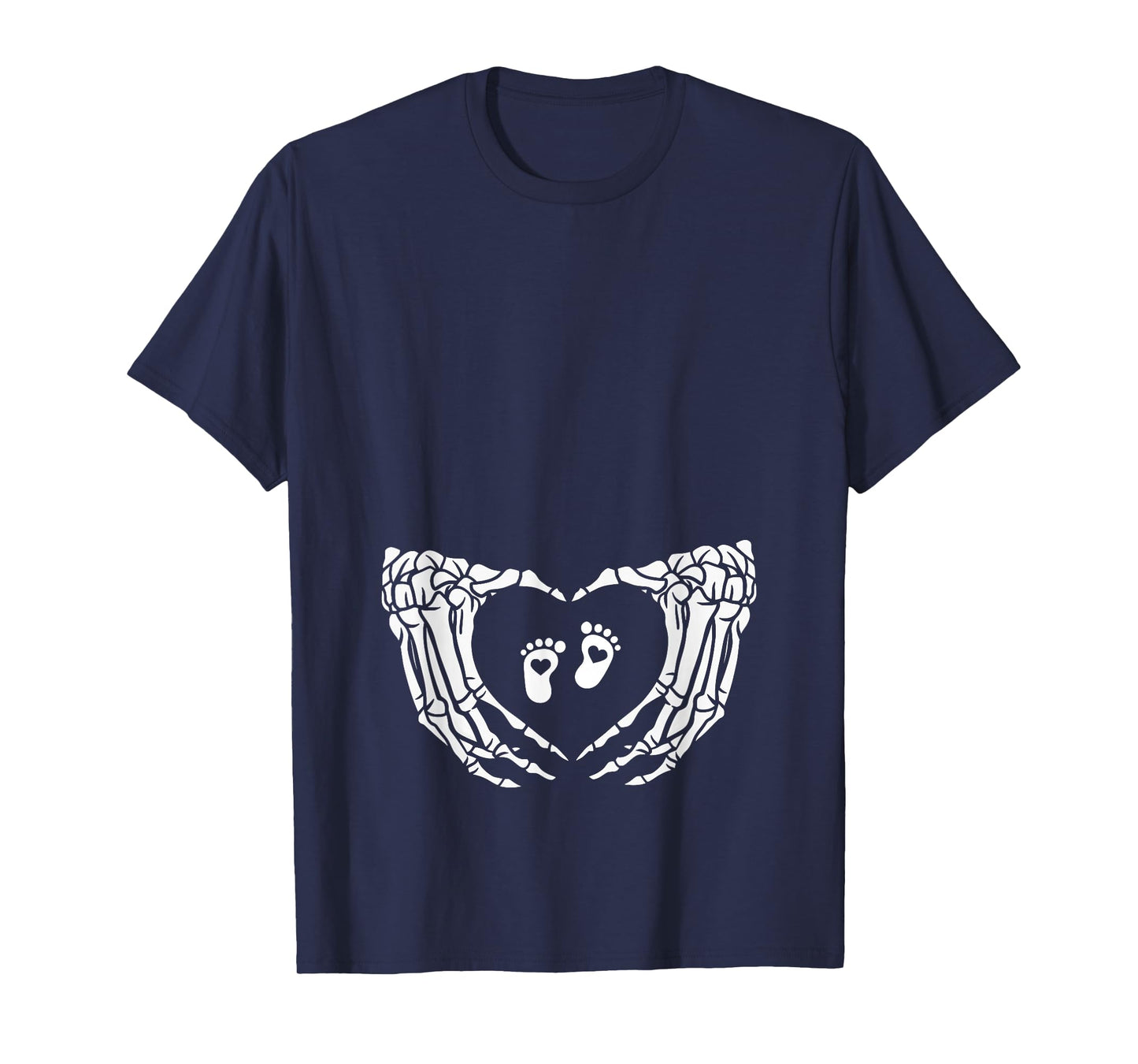 Happy Halloween Pregnant Baby Skeleton Maternity New Mom T-Shirt