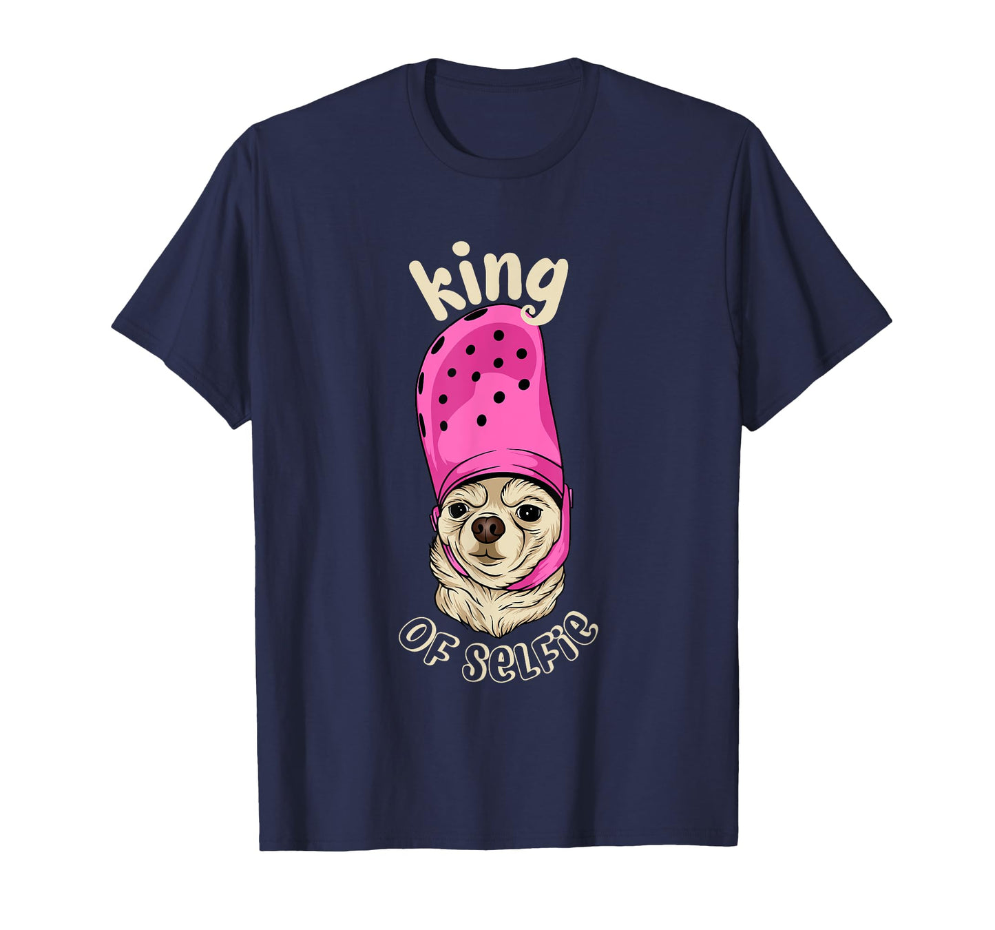 King Of Selfie Funny Meme Cute Dog T-Shirt