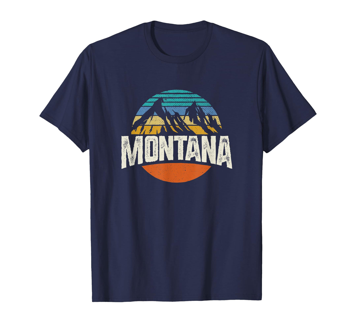 Montana Mountains Retro Design Hiking MT T-Shirt