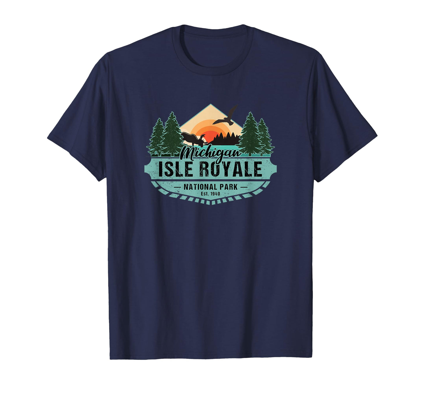 Isle Royale National Park Michigan Hiking Vacation Souvenir T-Shirt