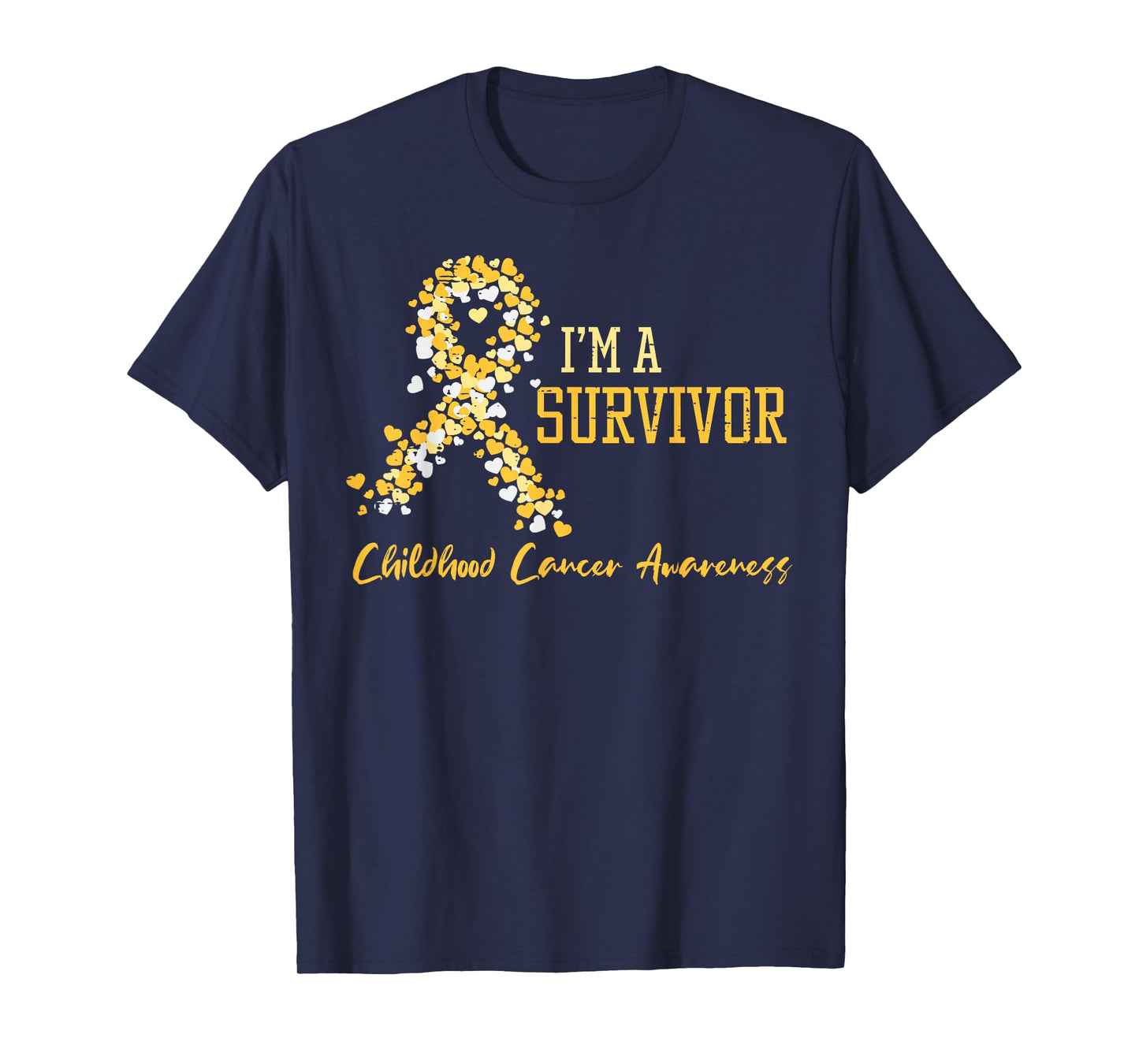 Survivor Childhood Cancer Awareness Ribbon Boys Girls Kids T-Shirt