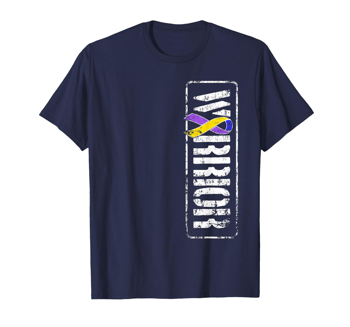 Bladder Cancer Awareness - Military Warrior Ribbon T-Shirt