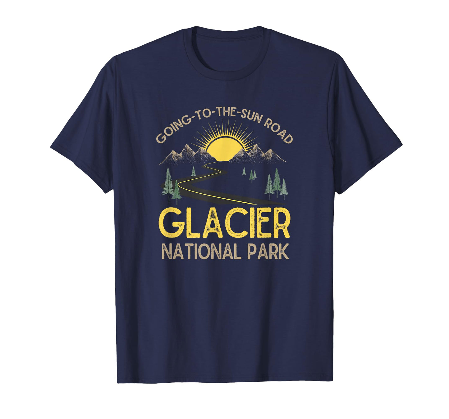 Going-To-The-Sun Road Glacier National Park Retro Montana T-Shirt