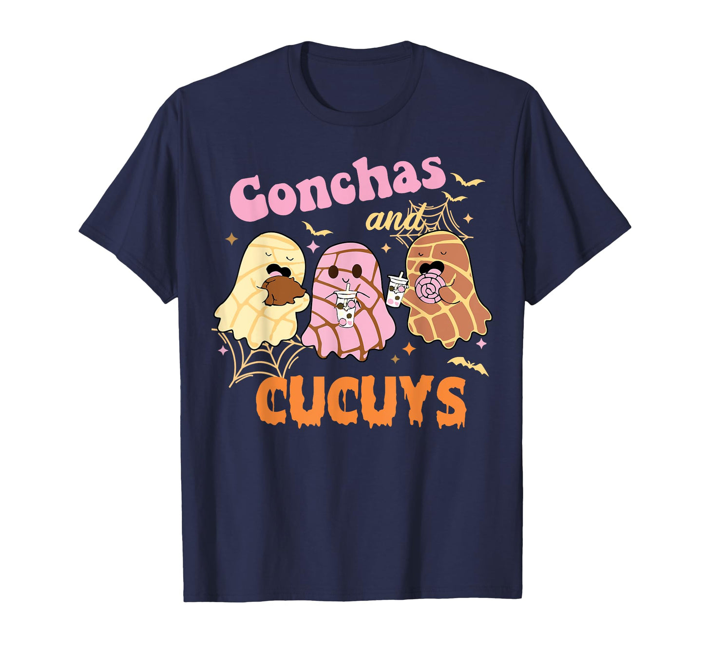 Conchas and Cucuys Mexican Ghost Spooky Conchas T-Shirt