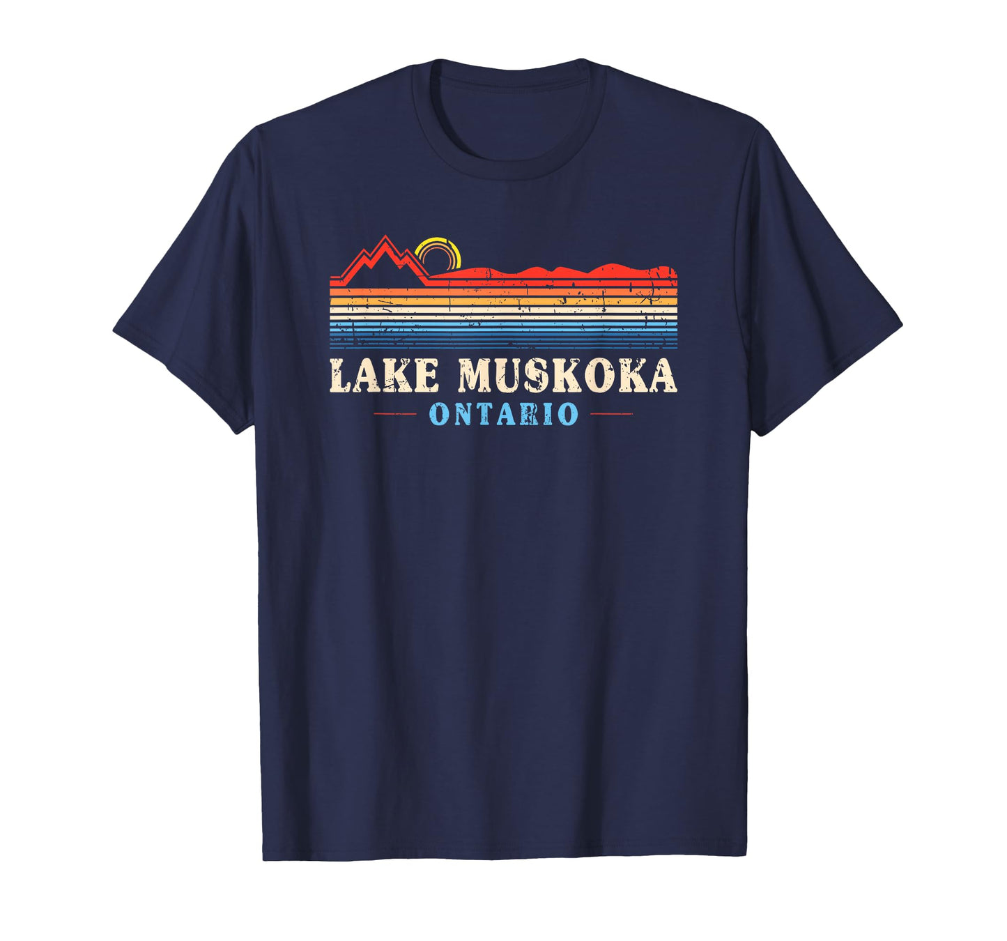 Lake Muskoka Ontario Vintage Retro Sunset T-Shirt
