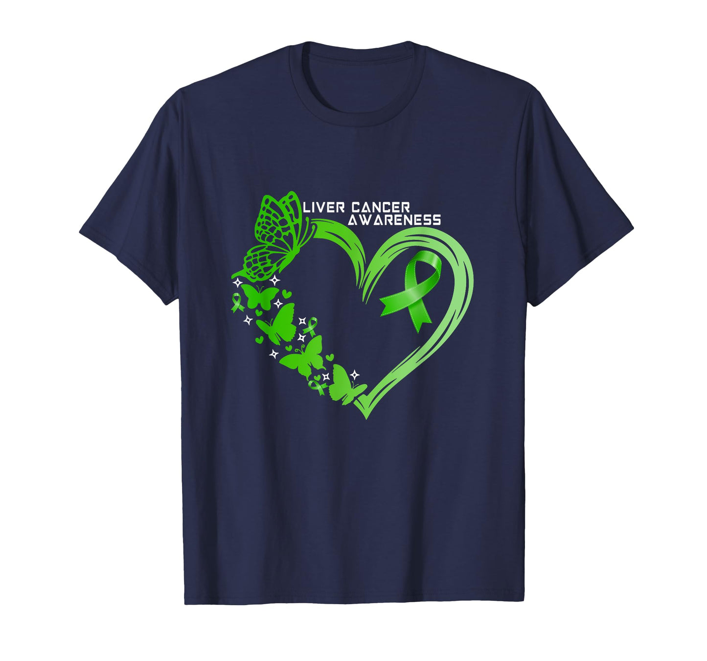 Liver Cancer Awareness Green Ribbon Liver Cancer Warrior T-Shirt