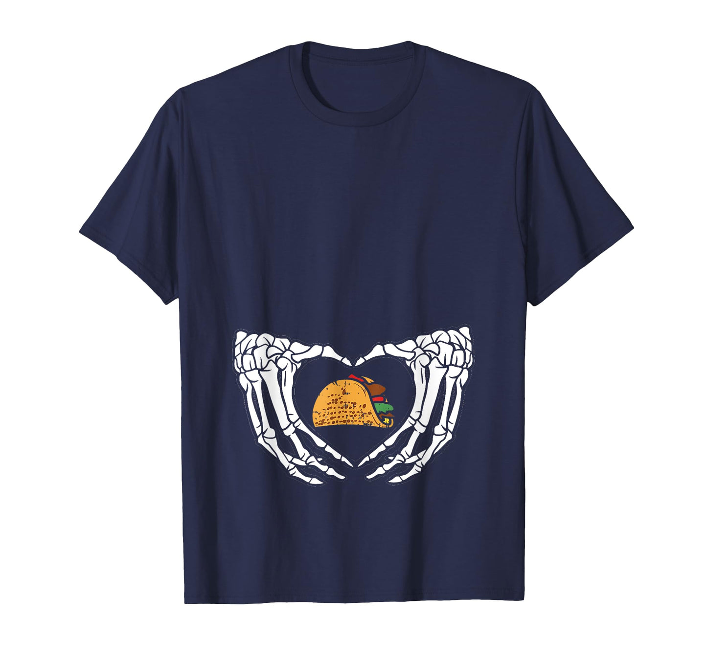Halloween Dad Skeleton Taco Belly Funny Pregnancy Couple Men T-Shirt