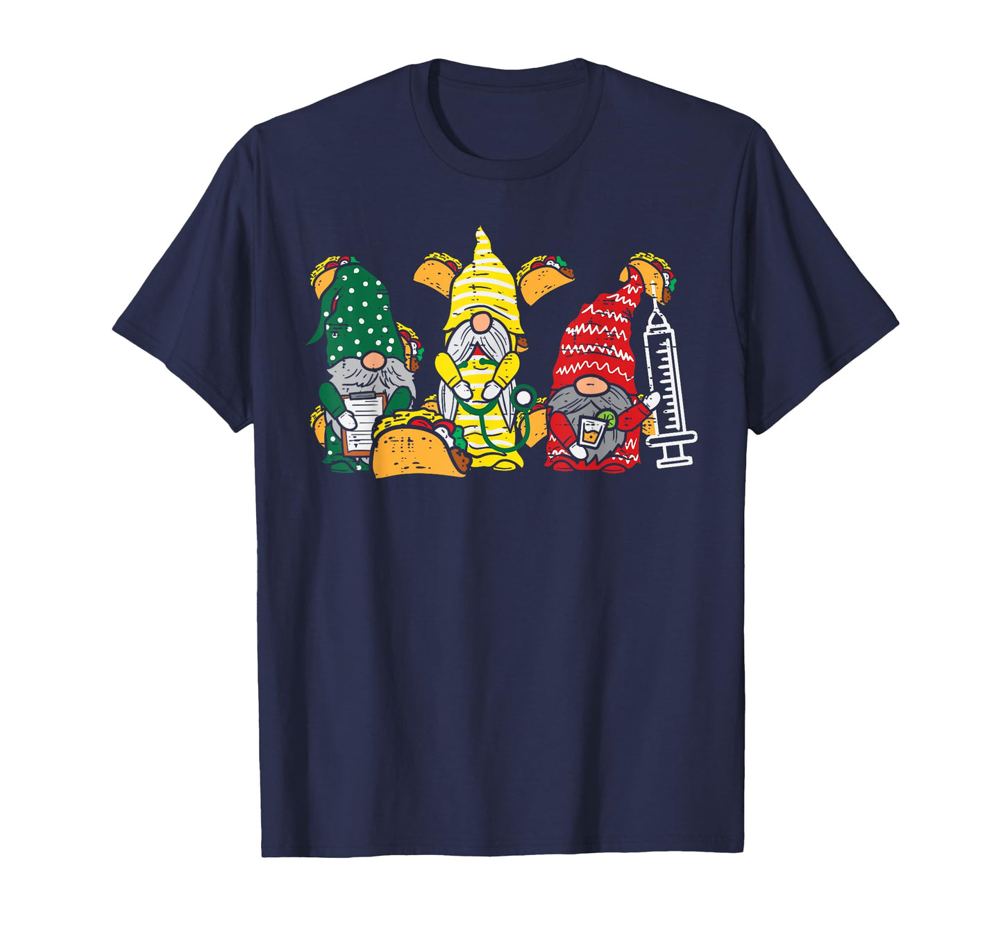 Mexican Gnomes Nurse Cinco De Mayo Nurse Women Scrub Top T-Shirt