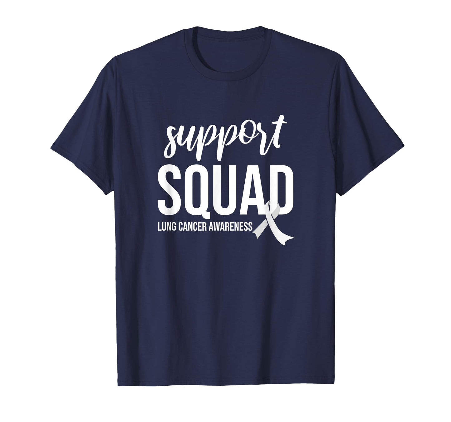 Support Squad, White Ribbon Lung Cancer Awareness T-Shirt