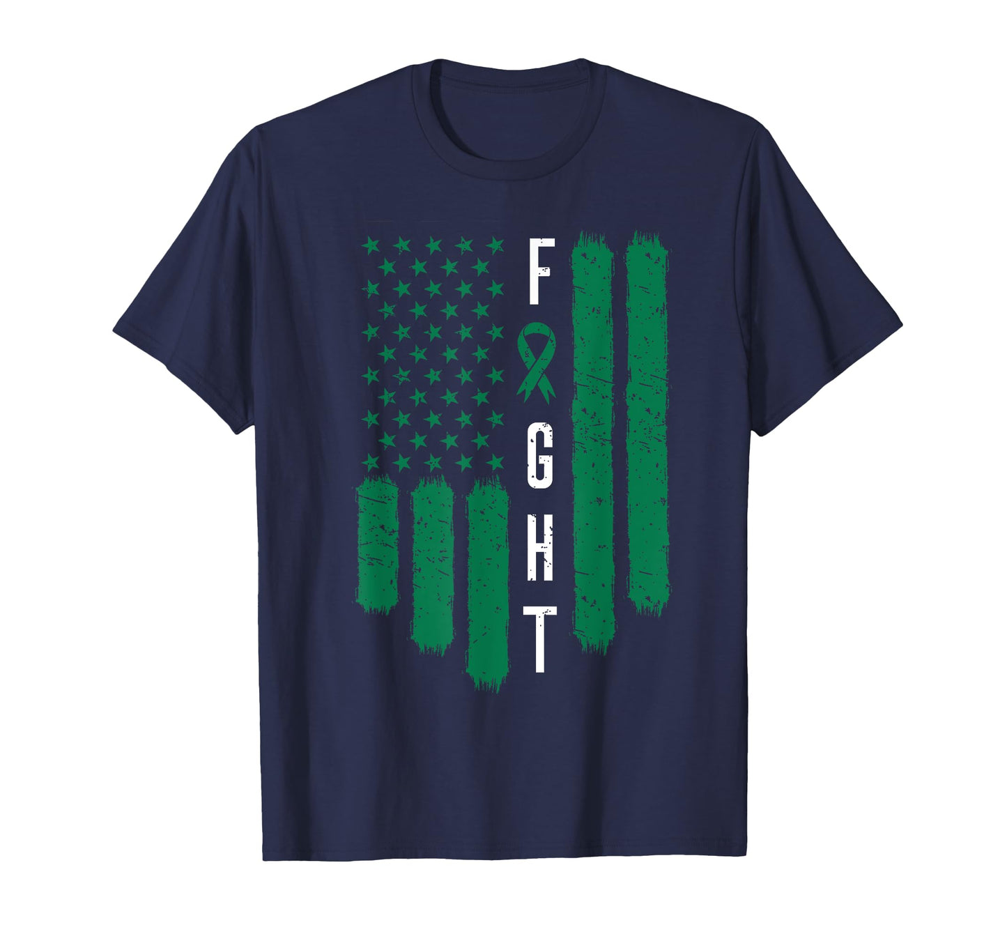 Liver Cancer Awareness Primary Hepatic American Flag Gift T-Shirt