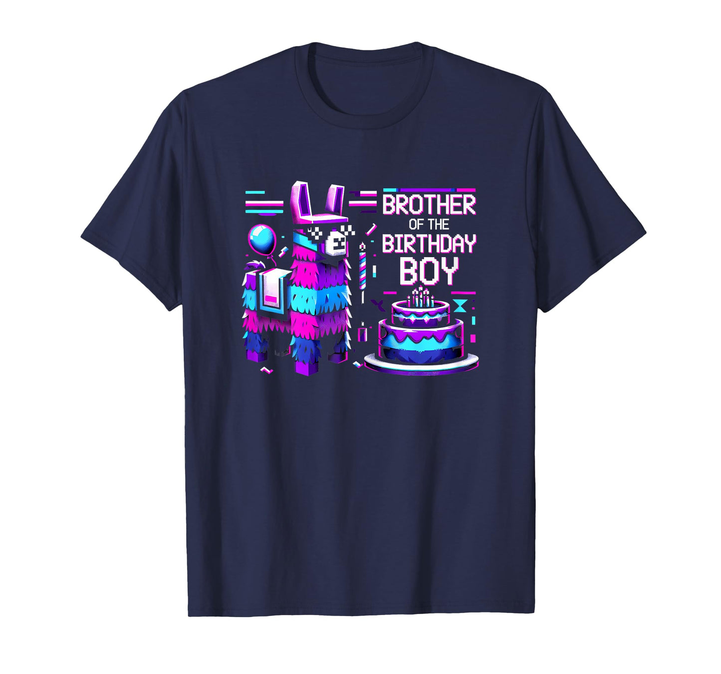 Llama Pinata Brother Of The Birthday Boy Party Family T-Shirt