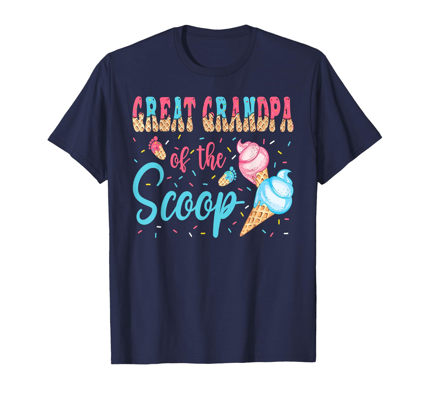 Great Grandpa Of The Scoop Ice Cream Baby Shower T-Shirt