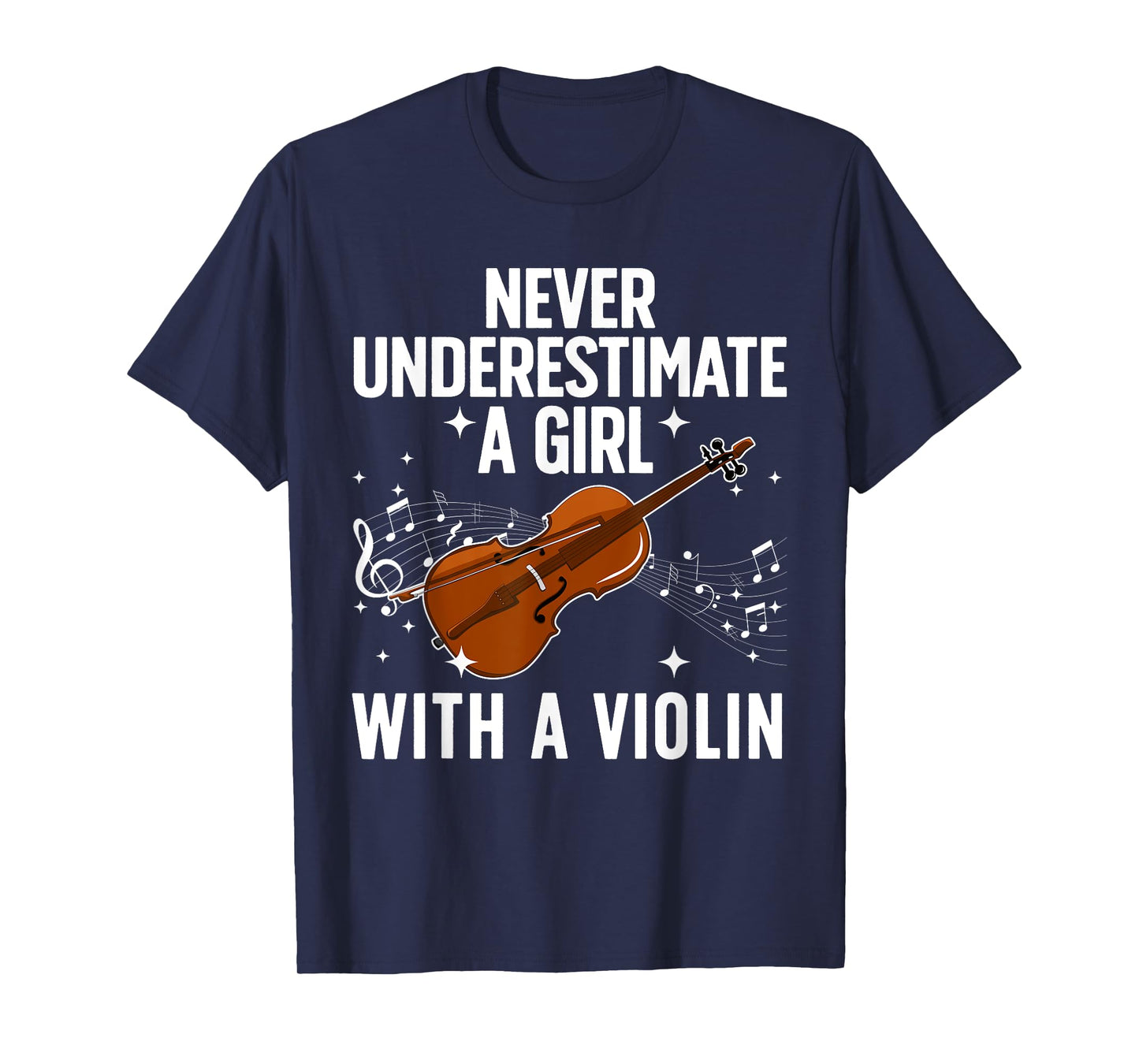 Best Violin Art For Women Girls Violin Player Viola Lover T-Shirt