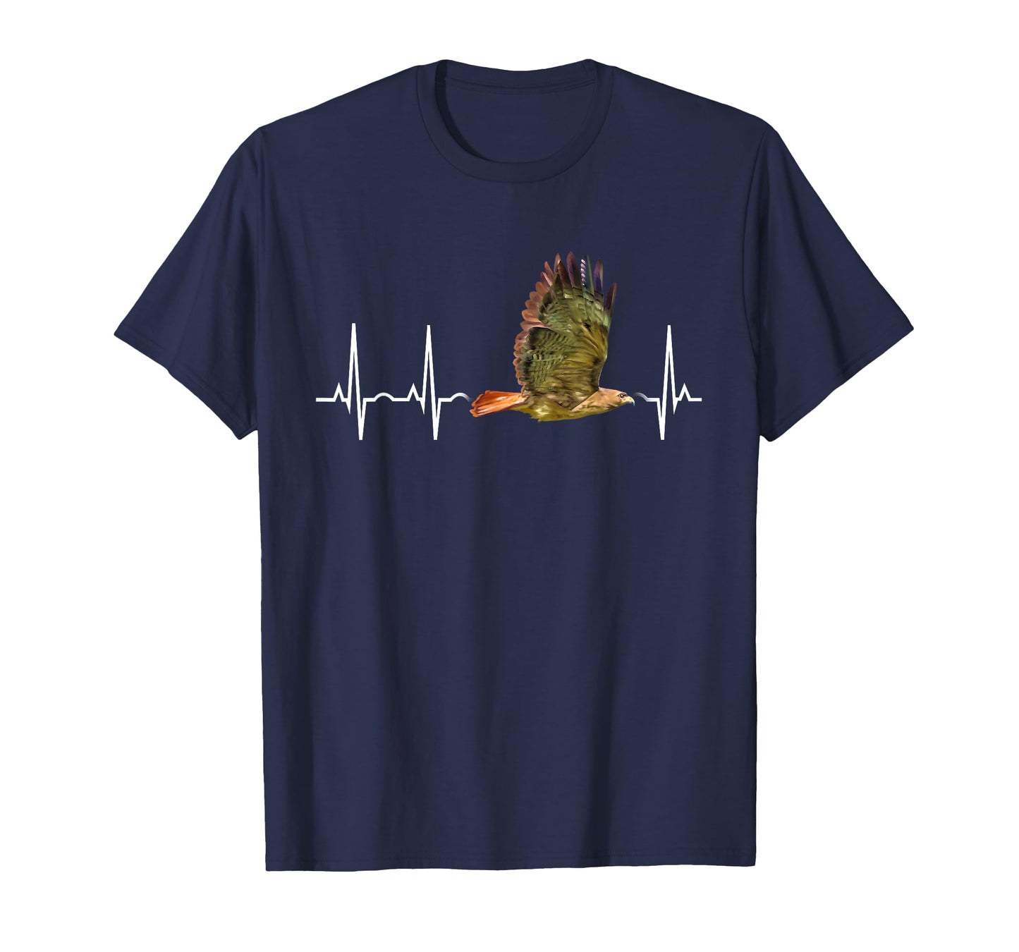 Red Tail Hawk Heartbeat Funny Birdwatcher Birding Buteo Gift T-Shirt