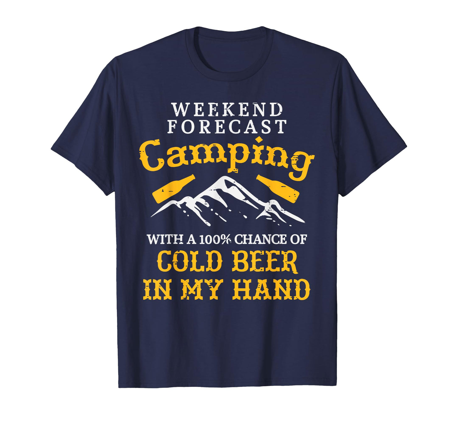 Weekend Forecast Camping Funny Camp Camper Dad Men T-Shirt
