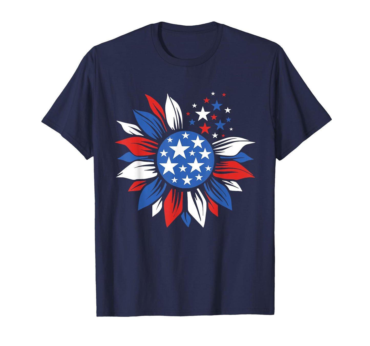 America Sunflower 4th Of July Patriotic American 4th Of July T-Shirt