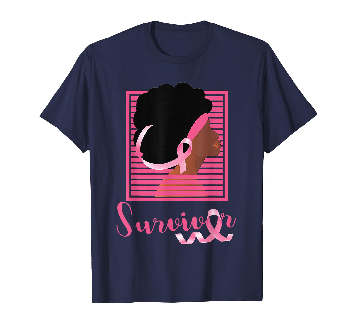 African American Black Woman Survivor Breast Cancer Awarenes T-Shirt