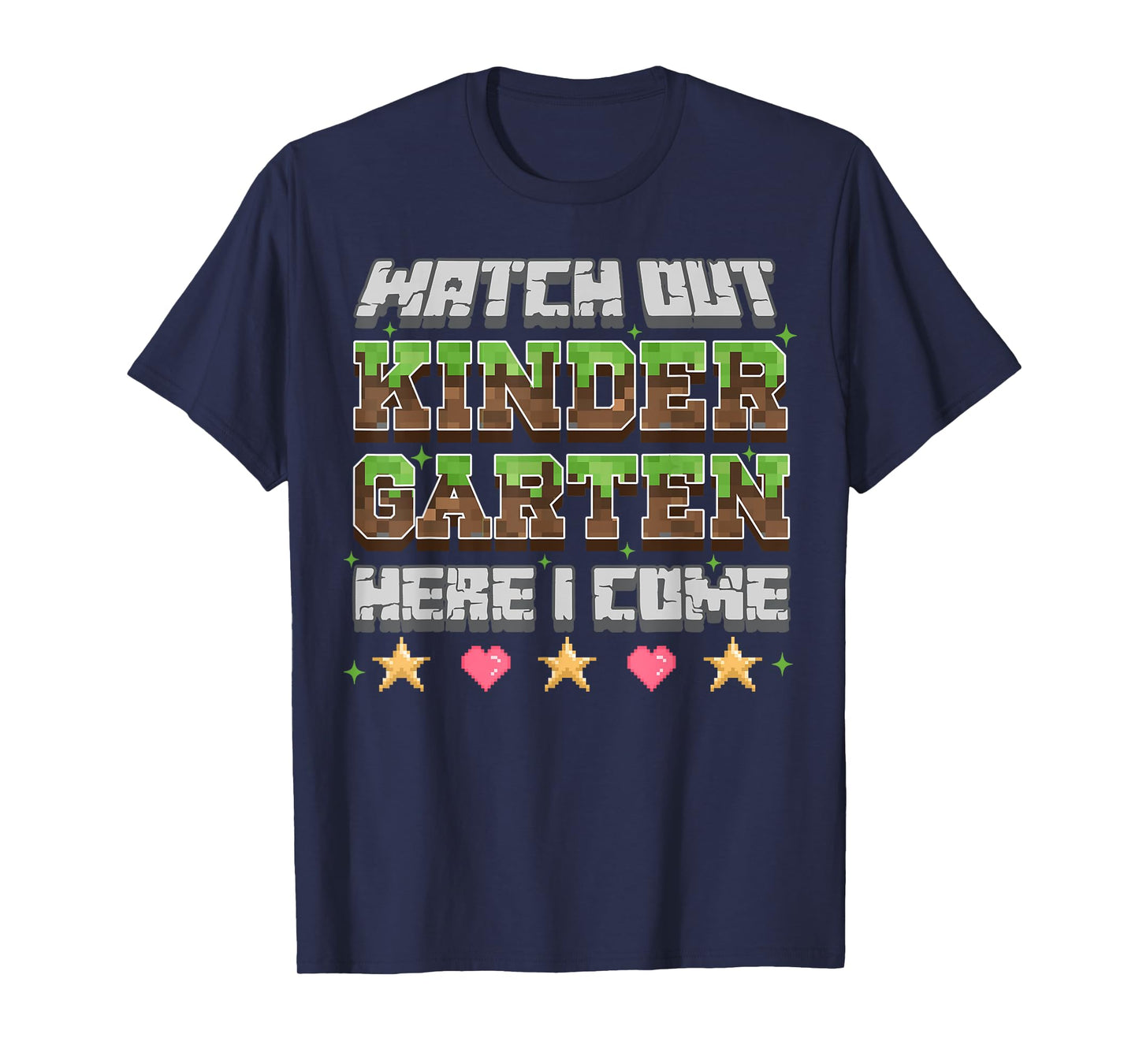 Watch Out Kindergarten Here I Come Gaming Pixel Gamer Boys T-Shirt
